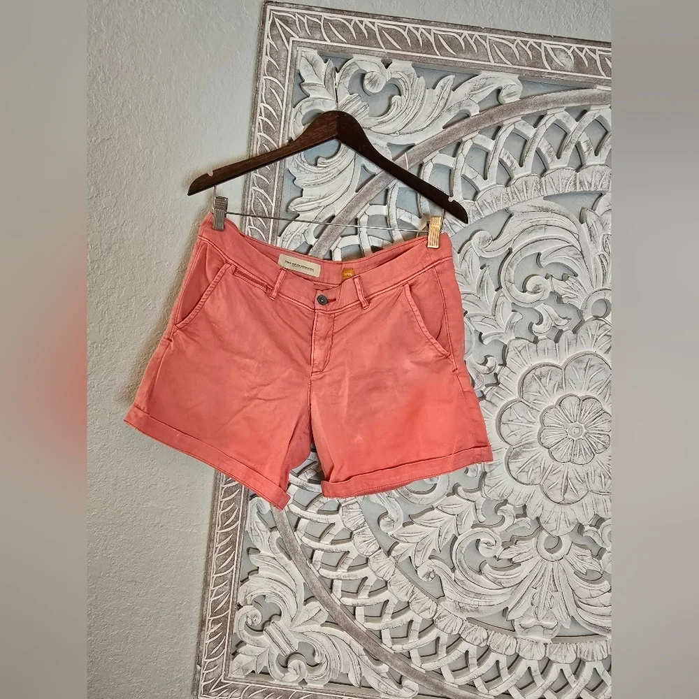 Anthropologie Pilcro Women's Hyphen Chino Shorts Boho Classic Stretch Pink 29 - Picture 2 of 7